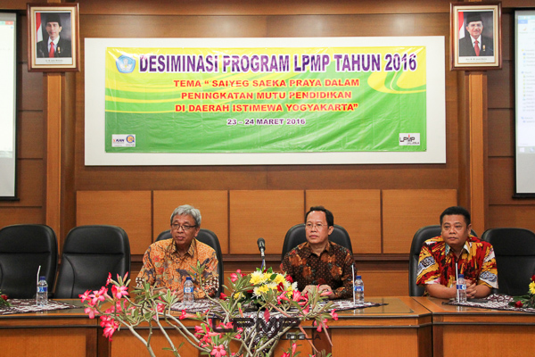 Acara pembukaan Desiminasi Program LPMP pada hari Rabu, 23 Maret 2016